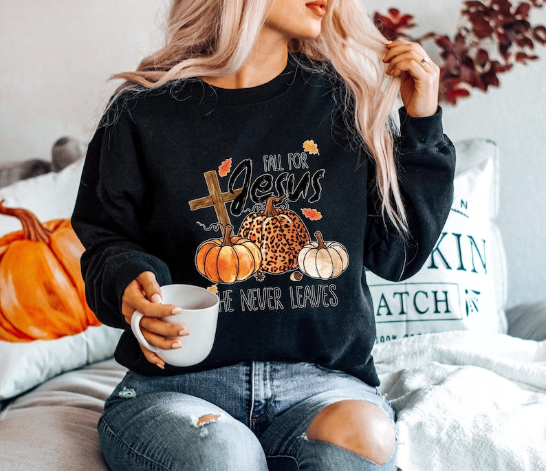He Never Leaves Sweatshirt